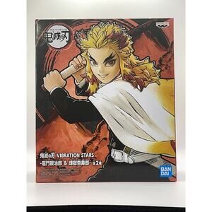 Banpresto Demon Slayer Kyojuro Rengoku Vibration Stars Anime Figure NWT